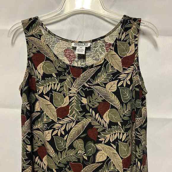 Robbie Bee Women's Silk Vintage Midi Tank Dress Size 10 Petite - Picture 3 of 10